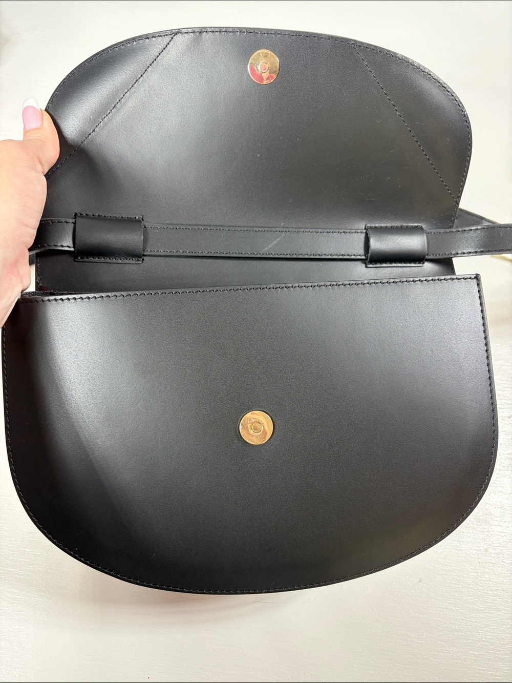 Valentina made in Italy leather purse black and brown shoulder bag - Picture 4 of 9